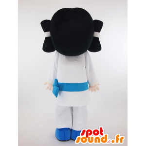 Mascotte Japans meisje met een witte tuniek - MASFR26036 - Yuru-Chara Japanse Mascottes
