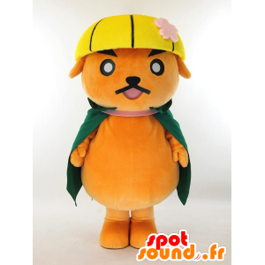 Maskot Goshen, pes se zelenou pláštěnku - MASFR26038 - Yuru-Chara japonské Maskoti