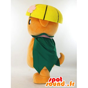 Maskot Goshen, pes se zelenou pláštěnku - MASFR26038 - Yuru-Chara japonské Maskoti