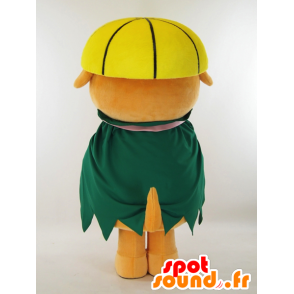 Maskot Goshen, pes se zelenou pláštěnku - MASFR26038 - Yuru-Chara japonské Maskoti