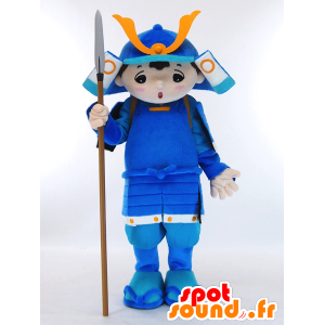 Yumetaro maskot, soldat i blå outfit - Spotsound maskot