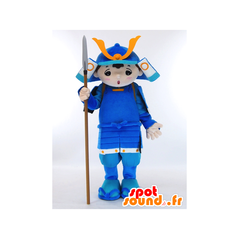 Yumetaro maskot, soldat i blå outfit - Spotsound maskot