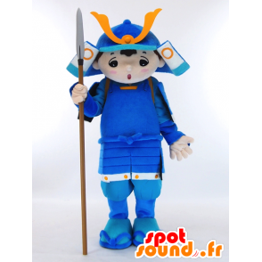 Maskot Yumetaro voják v modrém oblečení - MASFR26039 - Yuru-Chara japonské Maskoti