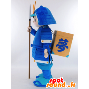 Maskotti Yumetaro sotilas sininen asu - MASFR26039 - Mascottes Yuru-Chara Japonaises