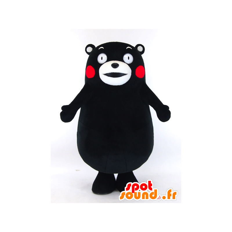 Mascot Kumamon, musta ja valkoinen karhu Kumamoto Kaupunki - MASFR26043 - Mascottes Yuru-Chara Japonaises