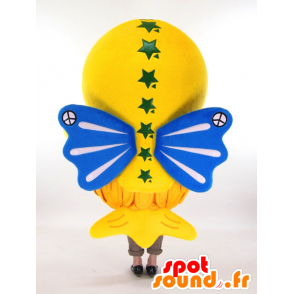 Maskotka Gosshi, mały żółty ptak z niebieskimi skrzydłami - MASFR26045 - Yuru-Chara japońskie Maskotki