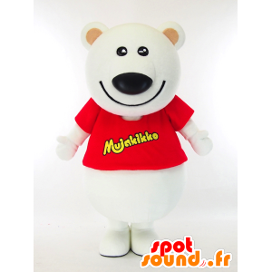 Μασκότ Mujakikko λευκό πολική αρκούδα - MASFR26046 - Yuru-Χαρά ιαπωνική Μασκότ