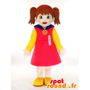 Maskot Esuka, rødhåret pige - Spotsound maskot kostume