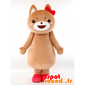 Mascotte de Swan Ken, nounours marron - MASFR26052 - Mascottes Yuru-Chara Japonaises