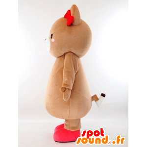 Mascot Ken Swan, brown teddy - MASFR26052 - Yuru-Chara Japanese mascots