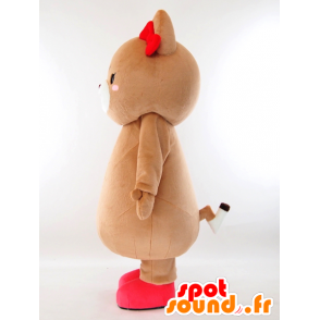 Mascot Ken Swan, brun teddy - MASFR26052 - Yuru-Chara japanske Mascots