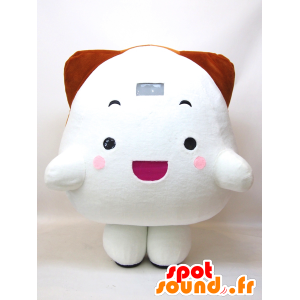Mascot big white and brown kitten - MASFR26055 - Yuru-Chara Japanese mascots