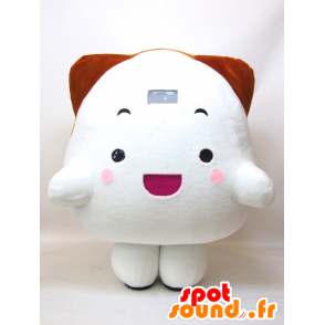 Gatinho branco e castanho grande Mascot - MASFR26055 - Yuru-Chara Mascotes japoneses