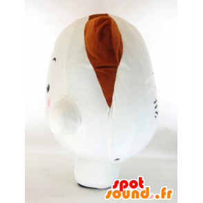 Stor vit och brun kattungemaskot - Spotsound maskot