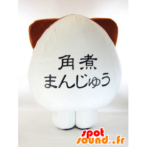 Maskotka duży biały i brązowy kotek - MASFR26055 - Yuru-Chara japońskie Maskotki