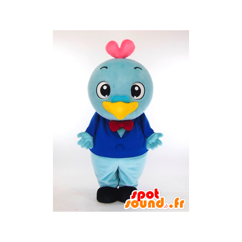 Mascota Corazón-kun, pájaro azul - MASFR26057 - Yuru-Chara mascotas japonesas