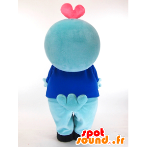 Coração-kun mascote, pássaro azul - MASFR26057 - Yuru-Chara Mascotes japoneses