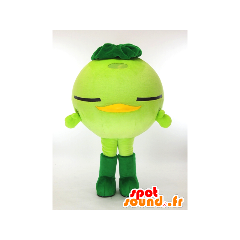 Mascotte de Akapakkun, oiseau vert avec les yeux fermés - MASFR26058 - Mascottes Yuru-Chara Japonaises