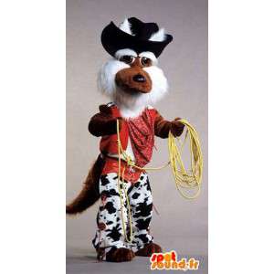 Coyote mascot dressed as a cowboy - MASFR006872 - Human mascots