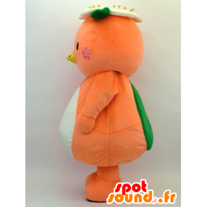 Mascot Mimatsupa, pássaro branco laranja e verde - MASFR26060 - Yuru-Chara Mascotes japoneses