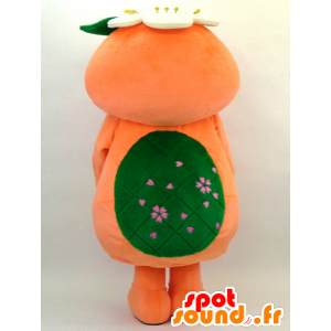 Mimatsupa maskot, orange vit och grön fågel - Spotsound maskot