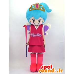 Mascot Ravi, de cabelo azul princesa - MASFR26061 - Yuru-Chara Mascotes japoneses