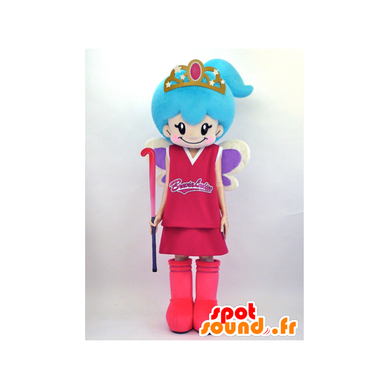 Mascot Ravi, de cabelo azul princesa - MASFR26061 - Yuru-Chara Mascotes japoneses