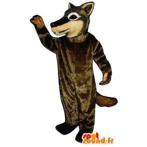 Bruine wolf mascotte. Wolf Costume - MASFR006873 - Wolf Mascottes