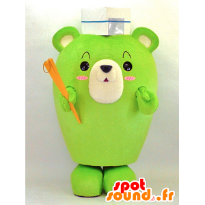 Grønne kokk Teddy Mascot - MASFR26064 - Yuru-Chara japanske Mascots