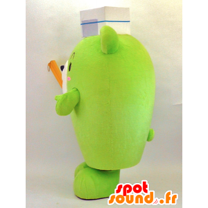 Mascotte de nounours cuisinier vert - MASFR26064 - Mascottes Yuru-Chara Japonaises