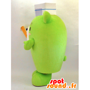 Mascotte de nounours cuisinier vert - MASFR26064 - Mascottes Yuru-Chara Japonaises