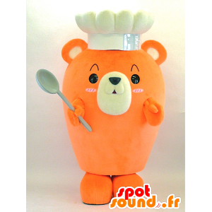 Cuocere arancione orso mascotte - MASFR26065 - Yuru-Chara mascotte giapponese