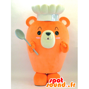 Laranja cozinheiro chefe Teddy Mascot - MASFR26065 - Yuru-Chara Mascotes japoneses