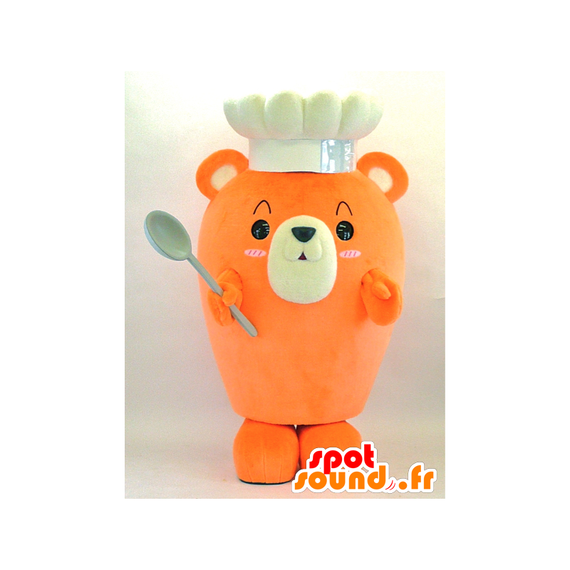 Cook orange teddy mascot - MASFR26065 - Yuru-Chara Japanese mascots