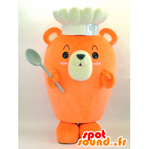 Laranja cozinheiro chefe Teddy Mascot - MASFR26065 - Yuru-Chara Mascotes japoneses