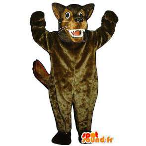 Mascot av den store stygge ulven, brun - MASFR006874 - Wolf Maskoter
