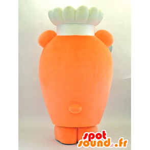 Orange kock nallebjörn maskot - Spotsound maskot