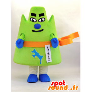 Miyoko mascot, green mountain with an orange belt - MASFR26066 - Yuru-Chara Japanese mascots