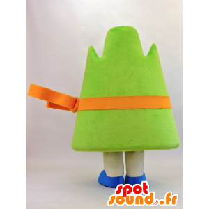 Miyoko mascot, green mountain with an orange belt - MASFR26066 - Yuru-Chara Japanese mascots