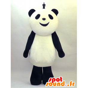 Maskot Rupura, černá a bílá panda, jemná a chlupatá - MASFR26071 - Yuru-Chara japonské Maskoti