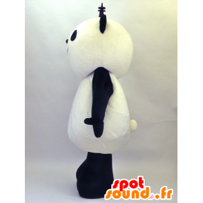 Mascotte de Rupura, panda noir et blanc, doux et poilu - MASFR26071 - Mascottes Yuru-Chara Japonaises