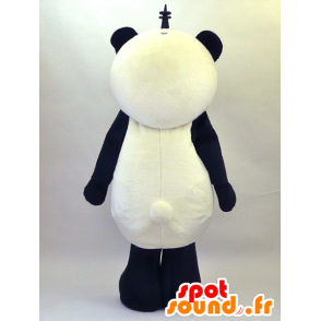 Mascotte de Rupura, panda noir et blanc, doux et poilu - MASFR26071 - Mascottes Yuru-Chara Japonaises