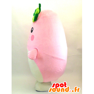 Mascot Fuwari, roze en wit man, mollig en rond - MASFR26072 - Yuru-Chara Japanse Mascottes