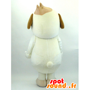 Mascot Boretta, weißer Hund mit blauen Gläsern - MASFR26073 - Yuru-Chara japanischen Maskottchen