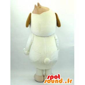 Mascotte Boretta, cane bianco con occhiali blu - MASFR26073 - Yuru-Chara mascotte giapponese