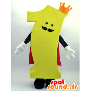 Mascot Ichipachikingu, figuur 1 met cape en kroon - MASFR26074 - Yuru-Chara Japanse Mascottes