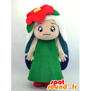 Mascot Gotori, flor camélia com um véu - MASFR26078 - Yuru-Chara Mascotes japoneses