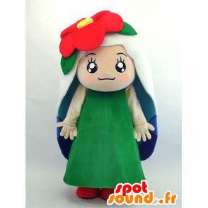 Gotori mascotte, fiore camelia con un velo - MASFR26078 - Yuru-Chara mascotte giapponese