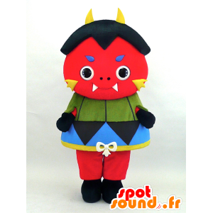 Brahmanen-chan Maskottchen des roten Teufels mit Hörnern - MASFR26079 - Yuru-Chara japanischen Maskottchen