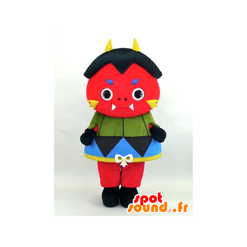 Brahmanen-chan Maskottchen des roten Teufels mit Hörnern - MASFR26079 - Yuru-Chara japanischen Maskottchen